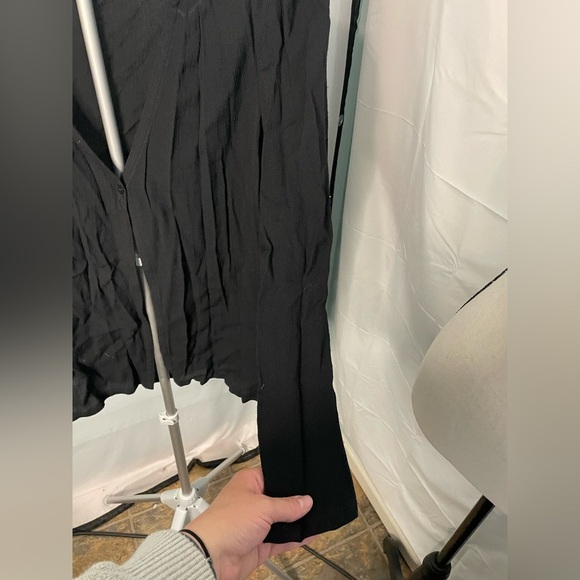 Eileen Fisher Black Cardigan Medium - linen blend - Picture 6 of 6